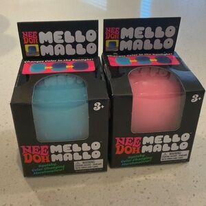 VIRAL NeeDoh Mello Mallo Color-Changing Set of Two | Blue & Pink | NWT